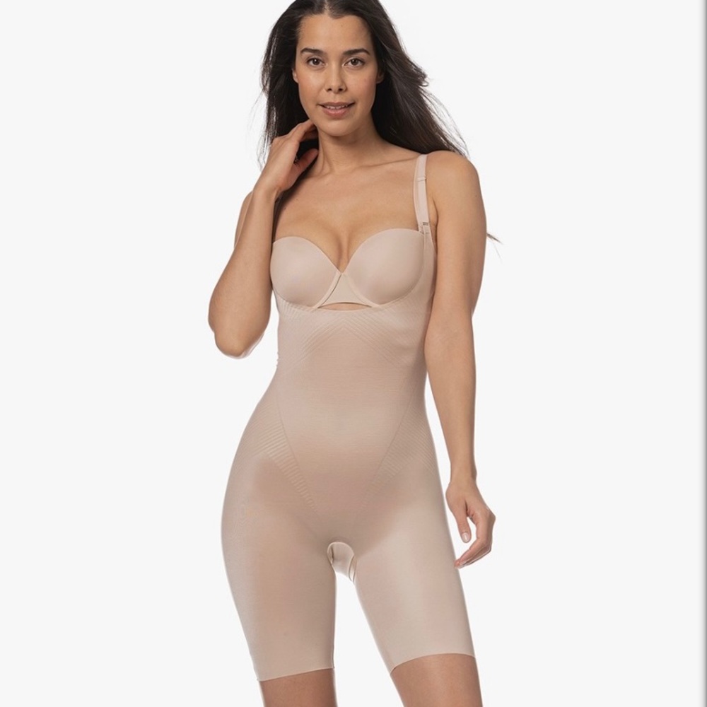 Spanx shapewear - open bust mid-thigh bodysuit